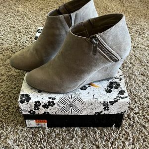Taupe wedge bootie Size 6.5